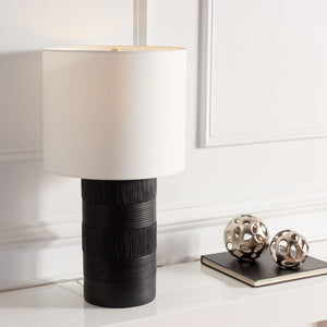 Safavieh WELLER, 25-Inch Polyresin Table Lamp - Minimalist Design for Modern Homes & Versatile Decor Styles Black TBL7020B