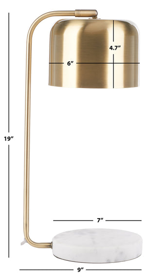 Safavieh FOLEY, 19-Inch Brass & Marble Table Lamp – Elegant Design for Home & Office Lighting Needs TBL7021A