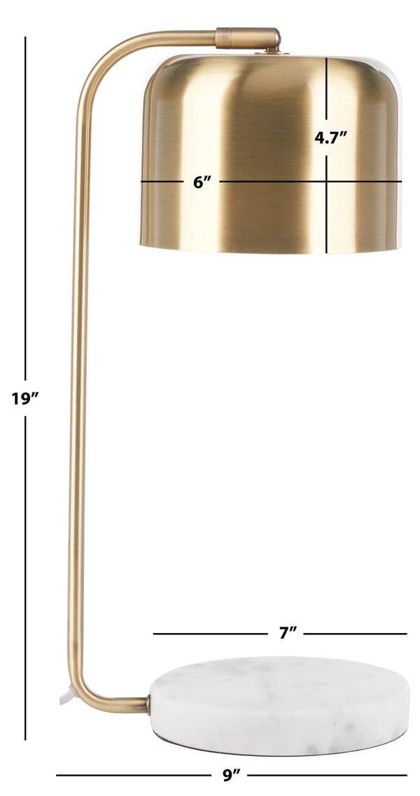 Safavieh FOLEY, 19-Inch Brass & Marble Table Lamp – Elegant Design for Home & Office Lighting Needs TBL7021A