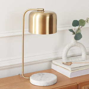 Safavieh FOLEY, 19-Inch Brass & Marble Table Lamp – Elegant Design for Home & Office Lighting Needs TBL7021A