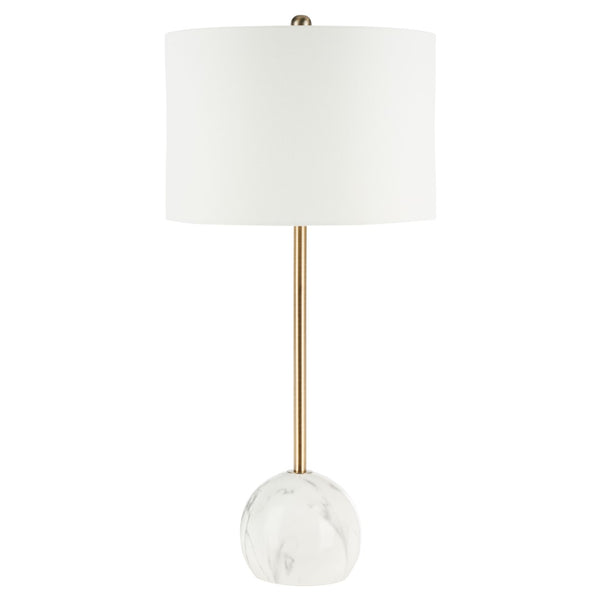 Safavieh KYRENE, 32-Inch Gold & White Marble Table Lamp - Luxurious Modern Lighting for Stylish Interiors TBL7022A