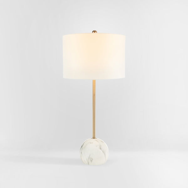 Safavieh KYRENE, 32-Inch Gold & White Marble Table Lamp - Luxurious Modern Lighting for Stylish Interiors TBL7022A