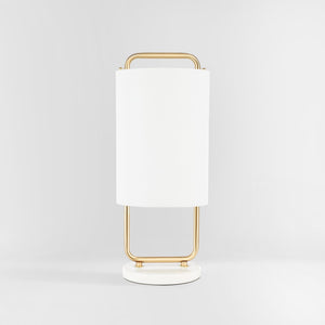 Safavieh GIULIA, 21-Inch Gold & White Table Lamp with Marble Base – Elegant Lighting for Modern Interiors TBL7023A