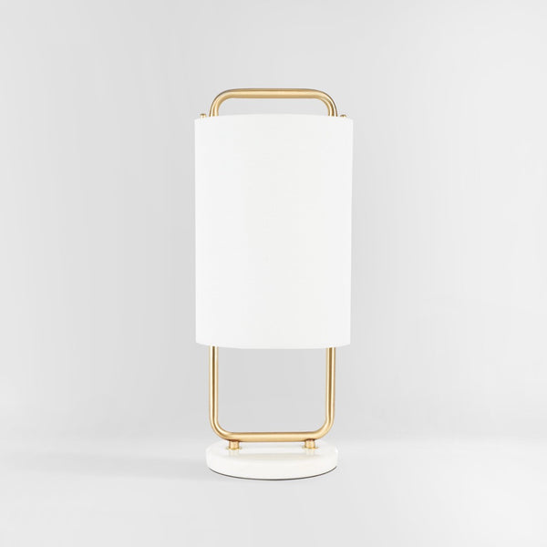 Safavieh GIULIA, 21-Inch Gold & White Table Lamp with Marble Base – Elegant Lighting for Modern Interiors TBL7023A