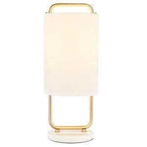 Safavieh GIULIA, 21-Inch Gold & White Table Lamp with Marble Base – Elegant Lighting for Modern Interiors TBL7023A