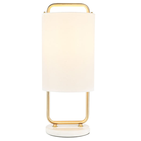 Safavieh GIULIA, 21-Inch Gold & White Table Lamp with Marble Base – Elegant Lighting for Modern Interiors TBL7023A