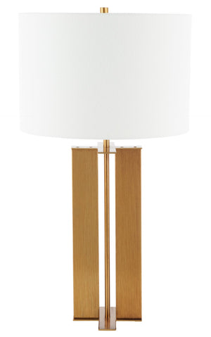 Safavieh VANYA, 28-Inch Stylish Steel Table Lamp for Modern Elegance, Durable Design & Versatile Lighting Gold TBL7024A