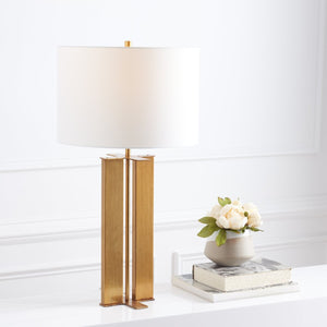 Safavieh VANYA, 28-Inch Stylish Steel Table Lamp for Modern Elegance, Durable Design & Versatile Lighting Gold TBL7024A