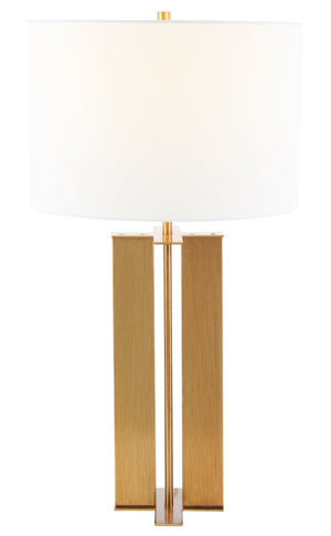 Safavieh VANYA, 28-Inch Stylish Steel Table Lamp for Modern Elegance, Durable Design & Versatile Lighting Gold TBL7024A
