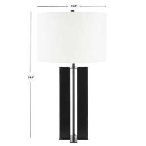 Safavieh VANYA, 28-Inch Stylish Steel Table Lamp for Modern Elegance, Durable Design & Versatile Lighting Black TBL7024B