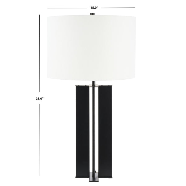 Safavieh VANYA, 28-Inch Stylish Steel Table Lamp for Modern Elegance, Durable Design & Versatile Lighting Black TBL7024B