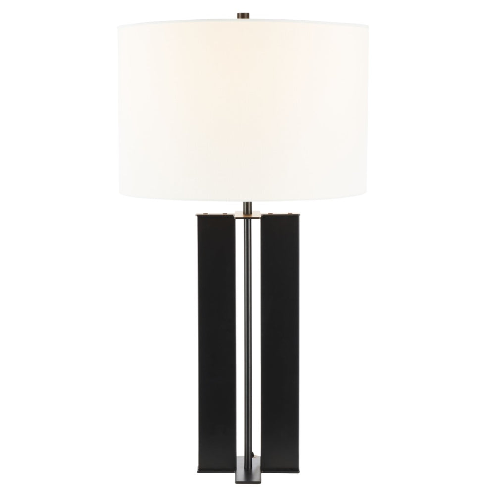 Safavieh VANYA, 28-Inch Stylish Steel Table Lamp for Modern Elegance, Durable Design & Versatile Lighting Black TBL7024B