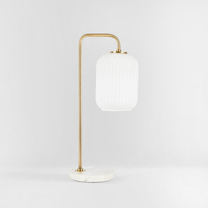 Safavieh SANTINA, 20-Inch Gold and White Steel Table Lamp for Modern Homes - Chic Ambient Lighting Accent TBL7025A