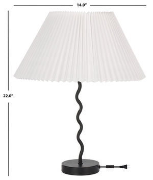 Safavieh Tali, 22-inch Black Metal Table Lamp - Sleek Design, Warm Glow, Perfect For Modern Home Decor Black Metal Body ,Fabric  Shade Tbl7026a