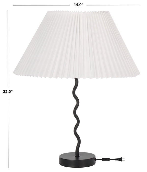 Safavieh Tali, 22-inch Black Metal Table Lamp - Sleek Design, Warm Glow, Perfect For Modern Home Decor Black Metal Body ,Fabric  Shade Tbl7026a