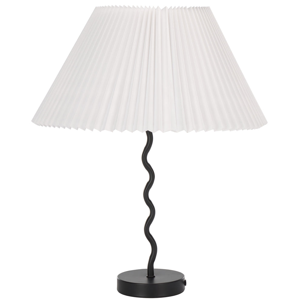Safavieh Tali, 22-inch Black Metal Table Lamp - Sleek Design, Warm Glow, Perfect For Modern Home Decor Black Metal Body ,Fabric  Shade Tbl7026a