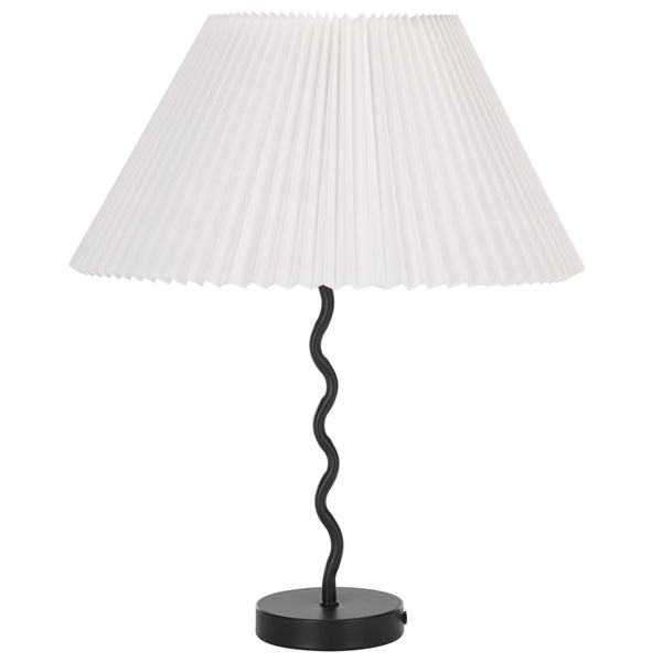 Safavieh Tali, 22-inch Black Metal Table Lamp - Sleek Design, Warm Glow, Perfect For Modern Home Decor Black Metal Body ,Fabric  Shade Tbl7026a