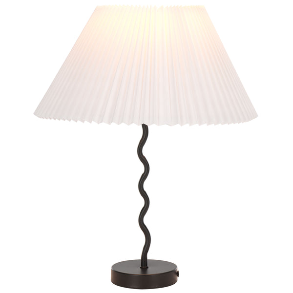 Safavieh Tali, 22-inch Black Metal Table Lamp - Sleek Design, Warm Glow, Perfect For Modern Home Decor Black Metal Body ,Fabric  Shade Tbl7026a
