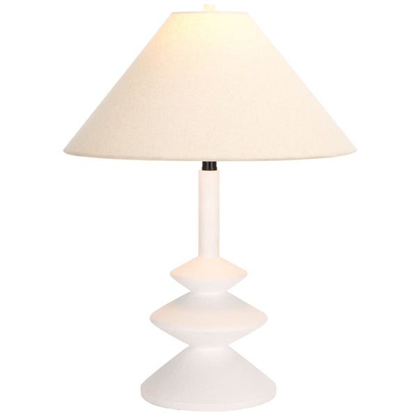Safavieh Jessy, Elegant 25-inch White Polyresin Table Lamp With Soft Fabric Shade For Cozy Ambiance White Polyresin Body ,Fabric  Shade Tbl7027a