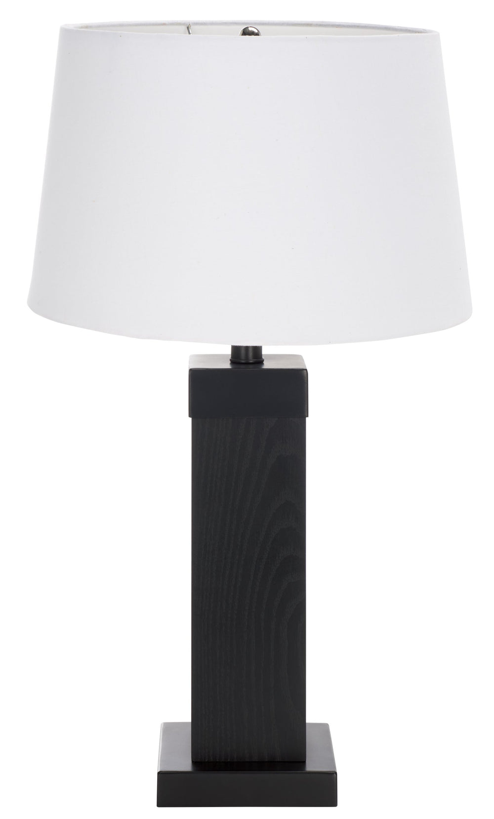 Safavieh Reine, Elegant 24-inch Black Wood And Metal Table Lamp For Stylish Home Decor And Warm Ambiance Black Oak Wood Veneer & Metal Body ,Fabric Shade Tbl8002a
