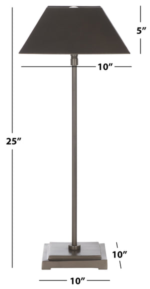 Safavieh Lleo, 25-inch Antique Silver Metal Table Lamp - Elegant Lighting For Modern And Classic Spaces Antique Silver Metal Body ,Metal Shade Tbl8003a