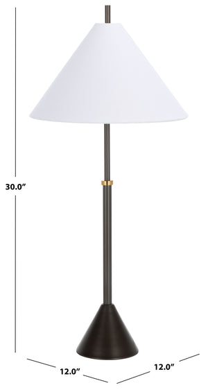 Safavieh Troye, 30 Inch Antique Silver Metal Table Lamp - Elegant Design For Contemporary Home Decor Styles Antique Silver Metal Body ,Fabric Shade Tbl8004a