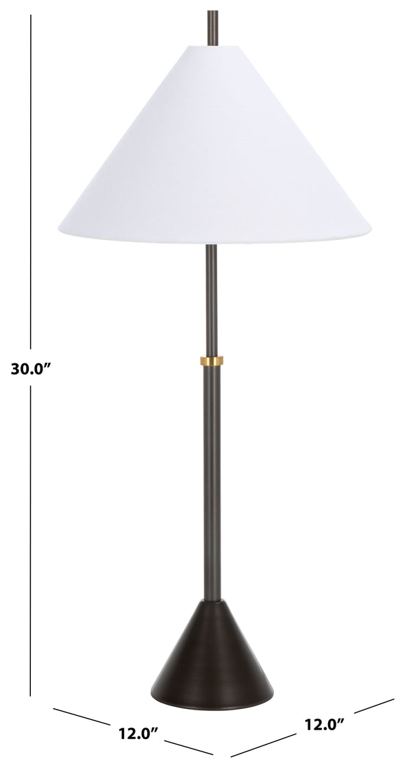 Safavieh Troye, 30 Inch Antique Silver Metal Table Lamp - Elegant Design For Contemporary Home Decor Styles Antique Silver Metal Body ,Fabric Shade Tbl8004a