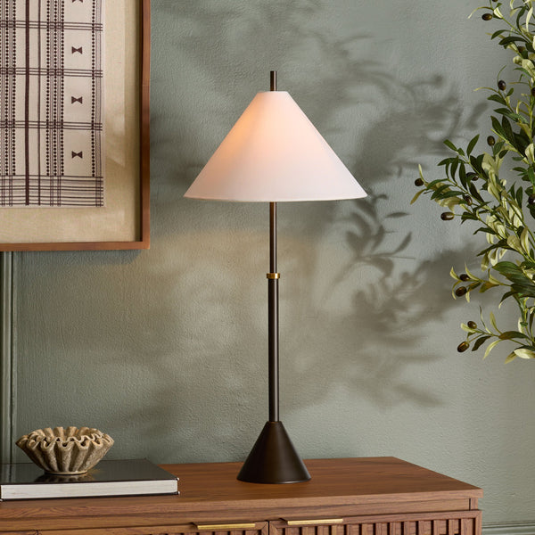 Safavieh Troye, 30 Inch Antique Silver Metal Table Lamp - Elegant Design For Contemporary Home Decor Styles Antique Silver Metal Body ,Fabric Shade Tbl8004a