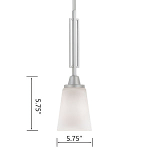 Thomas Lighting Wright Square Bell Shade Mini Pendant Matte Nickel Finish for Kitchen Islands TC0008117