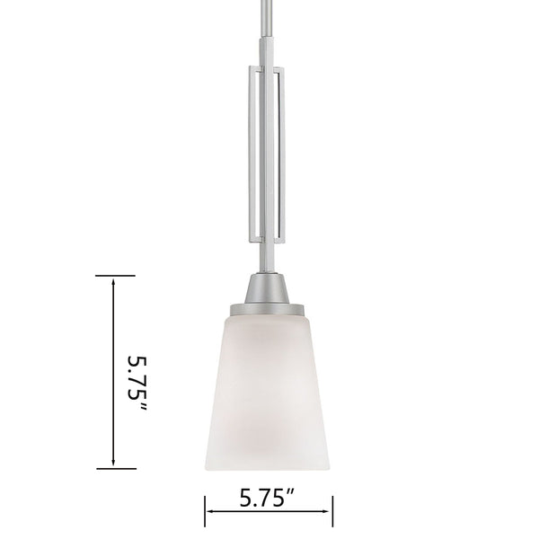 Thomas Lighting Wright Square Bell Shade Mini Pendant Matte Nickel Finish for Kitchen Islands TC0008117