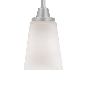 Thomas Lighting Wright Square Bell Shade Mini Pendant Matte Nickel Finish for Kitchen Islands TC0008117