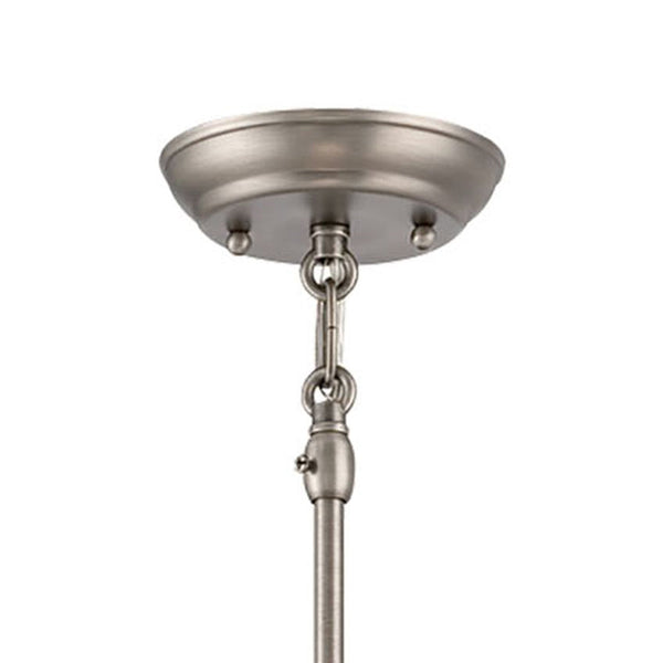Thomas Lighting Haven Bell Shade Mini Pendant Light Satin Pewter Finish for Cottage and Traditional Rooms TC0014741