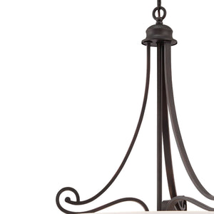 Thomas Lighting Haven Three Light Pendant with Dome Glass Shades Espresso Finish Dining Room TC0016704