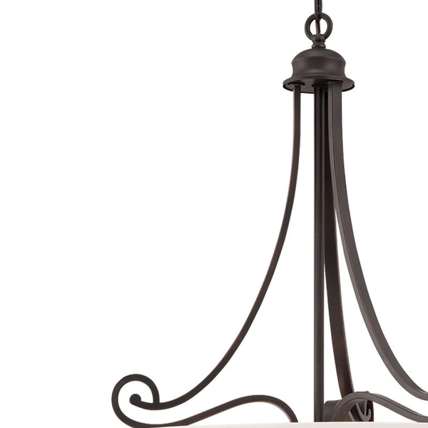 Thomas Lighting Haven Three Light Pendant with Dome Glass Shades Espresso Finish Dining Room TC0016704
