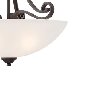 Thomas Lighting Haven Three Light Pendant with Dome Glass Shades Espresso Finish Dining Room TC0016704