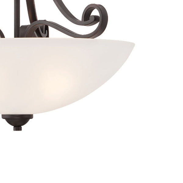 Thomas Lighting Haven Three Light Pendant with Dome Glass Shades Espresso Finish Dining Room TC0016704
