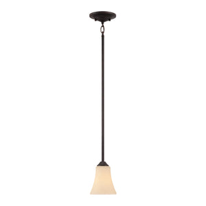 Thomas Lighting Treme Transitional Mini Pendant Tulip Glass Shade Metal Frame Kitchen Island Light Brown TC0019704