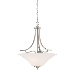 Thomas Lighting Treme Metal Tulip Glass Pendant Light for Kitchen Islands and Dining Spaces Nickel 20 inches TC0021217