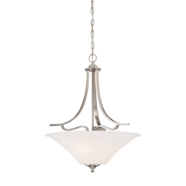 Thomas Lighting Treme Metal Tulip Glass Pendant Light for Kitchen Islands and Dining Spaces Nickel 20 inches TC0021217