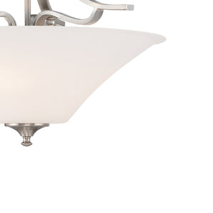 Thomas Lighting Treme Metal Tulip Glass Pendant Light for Kitchen Islands and Dining Spaces Nickel 20 inches TC0021217