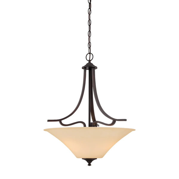 Thomas Lighting Treme Metal Tulip Glass Pendant Light for Kitchen Islands and Dining Spaces Brown 20 inches TC0021704