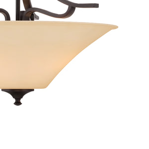 Thomas Lighting Treme Metal Tulip Glass Pendant Light for Kitchen Islands and Dining Spaces Brown 20 inches TC0021704