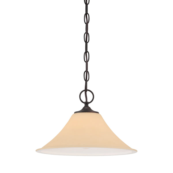 Thomas Lighting Treme Metal Tulip Glass Pendant Light for Kitchen Islands and Dining Spaces Brown 13 inches TC0022704