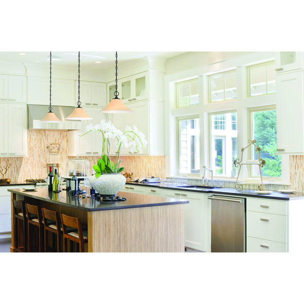 Thomas Lighting Treme Metal Tulip Glass Pendant Light for Kitchen Islands and Dining Spaces Brown 13 inches TC0022704