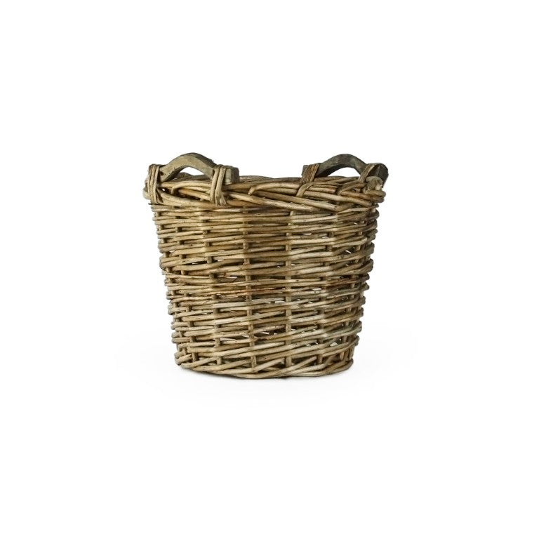 Zentique French Market Basket - Handwoven Natural Willow Picnic & Produce Tote, Rustic Décor, Lightweight Durable Charm TC08227C77 S