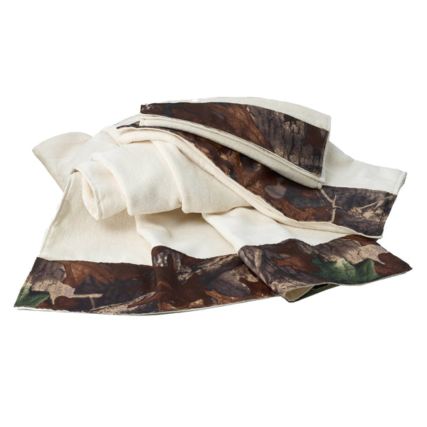 Hiend Accents Camo Fingertip Towel – Luxuriously Soft Cotton With Stylish Oak Camouflage For Your Hunting Decor Cream 95% Cotton,5% Polyester Tc1001ft-01-cr