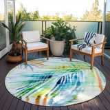 Dalyn Rugs Tropics TC4 Machine Made 100% Polyester Coastal Rug Meadow 8' x 8' TC4MD8RO