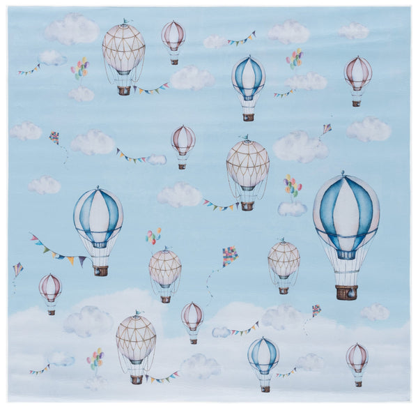 Safavieh Tacoma Kids Area Rug – Stylish, Durable, And Washable Design For Playful Home Decor And Comfort Ivory ,Blue Polyester Pile Tck159a-4