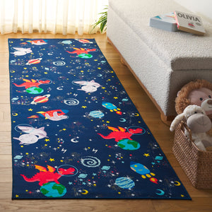 Safavieh Tacoma Kids Area Rug - Stylish Navy And Rust Design For Playrooms, Nurseries, And Bedrooms Navy ,Rust Polyester Pile Tck164n-8