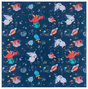 Safavieh Tacoma Kids Area Rug - Stylish Navy And Rust Design For Playrooms, Nurseries, And Bedrooms Navy ,Rust Polyester Pile Tck164n-8